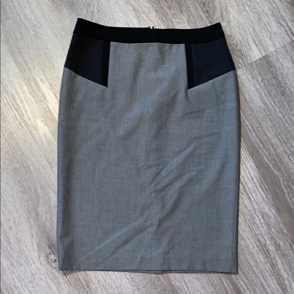 Donna Ricco Elegant Gray and Black Skirt